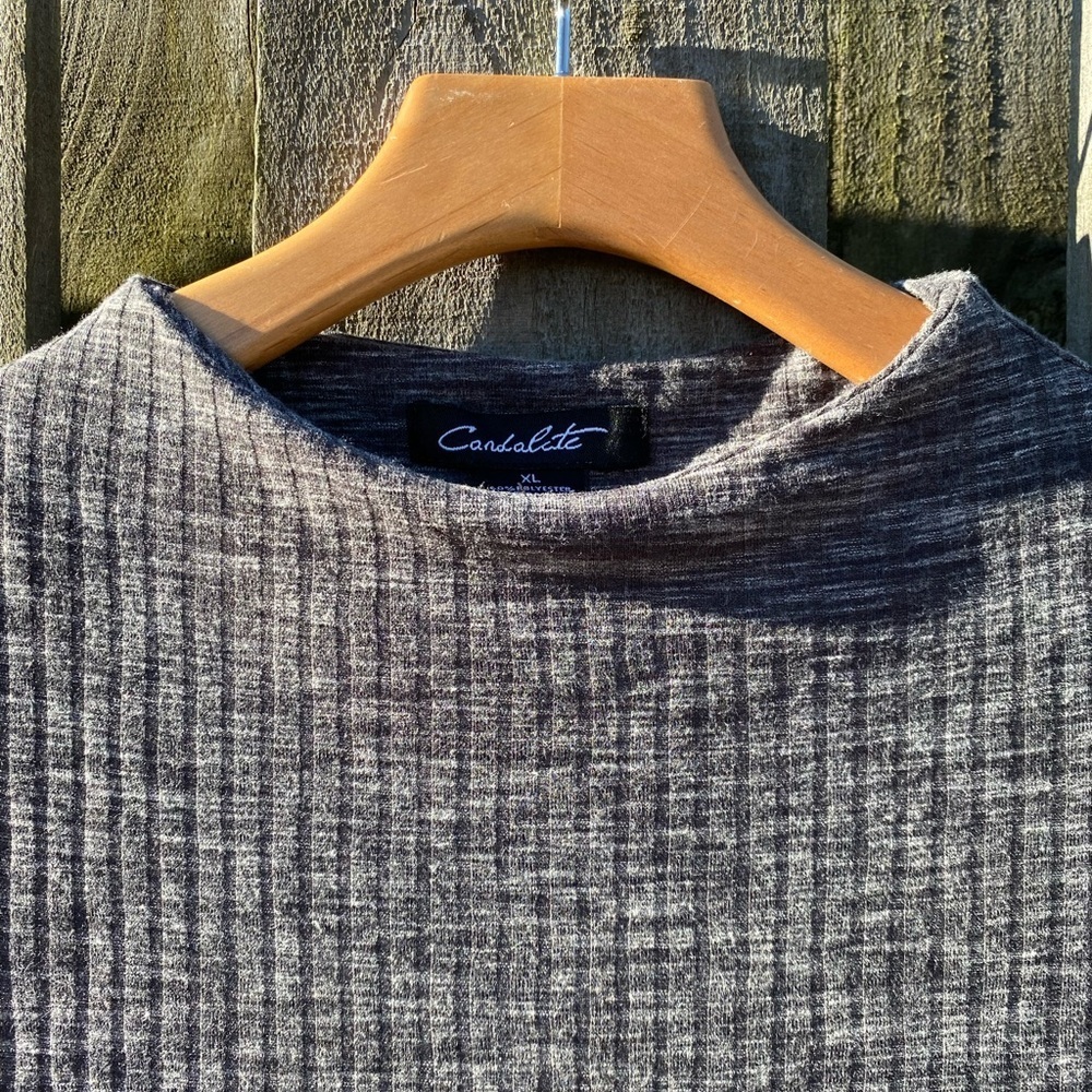 Candalite Ribbed Jersey Mock Turtleneck Body-con Dress - Picture 2 of 4